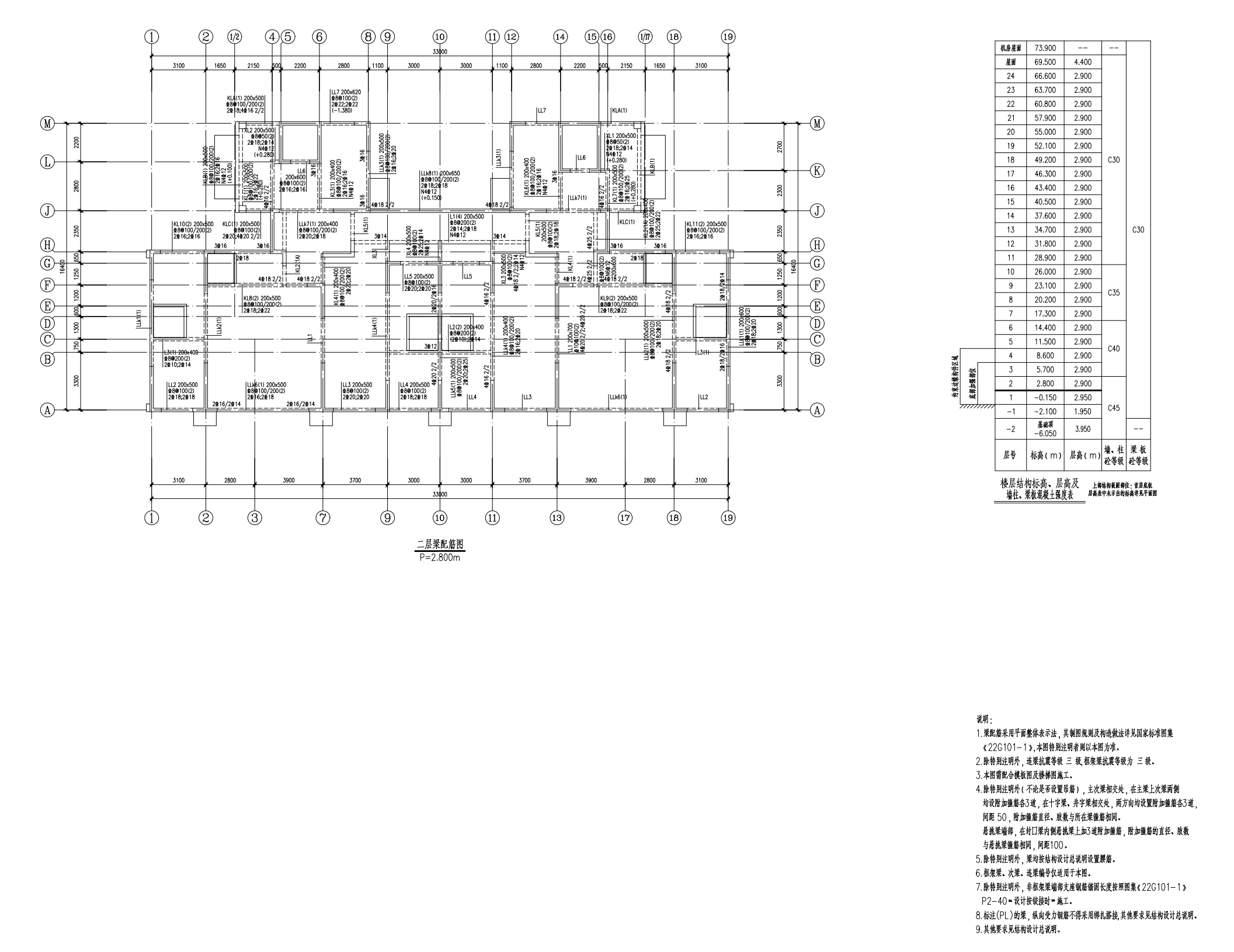 Construction engineering drawing
